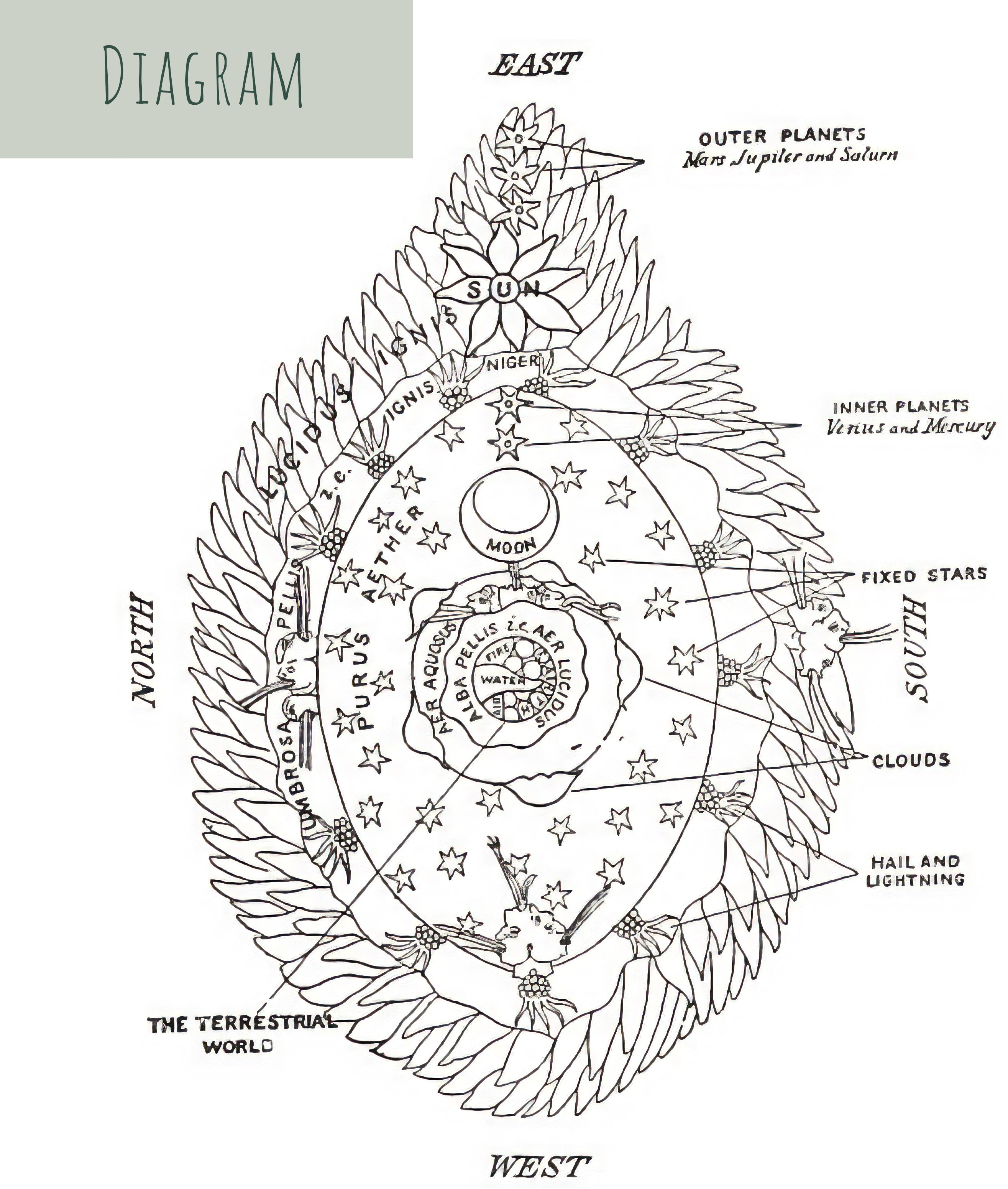 The Universe Hildegard von Bingen Throw Blanket
