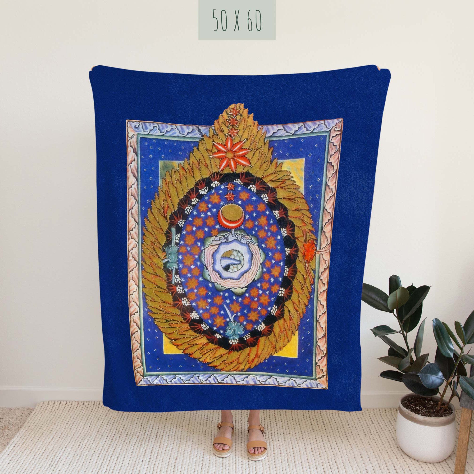 The Universe Hildegard von Bingen Throw Blanket